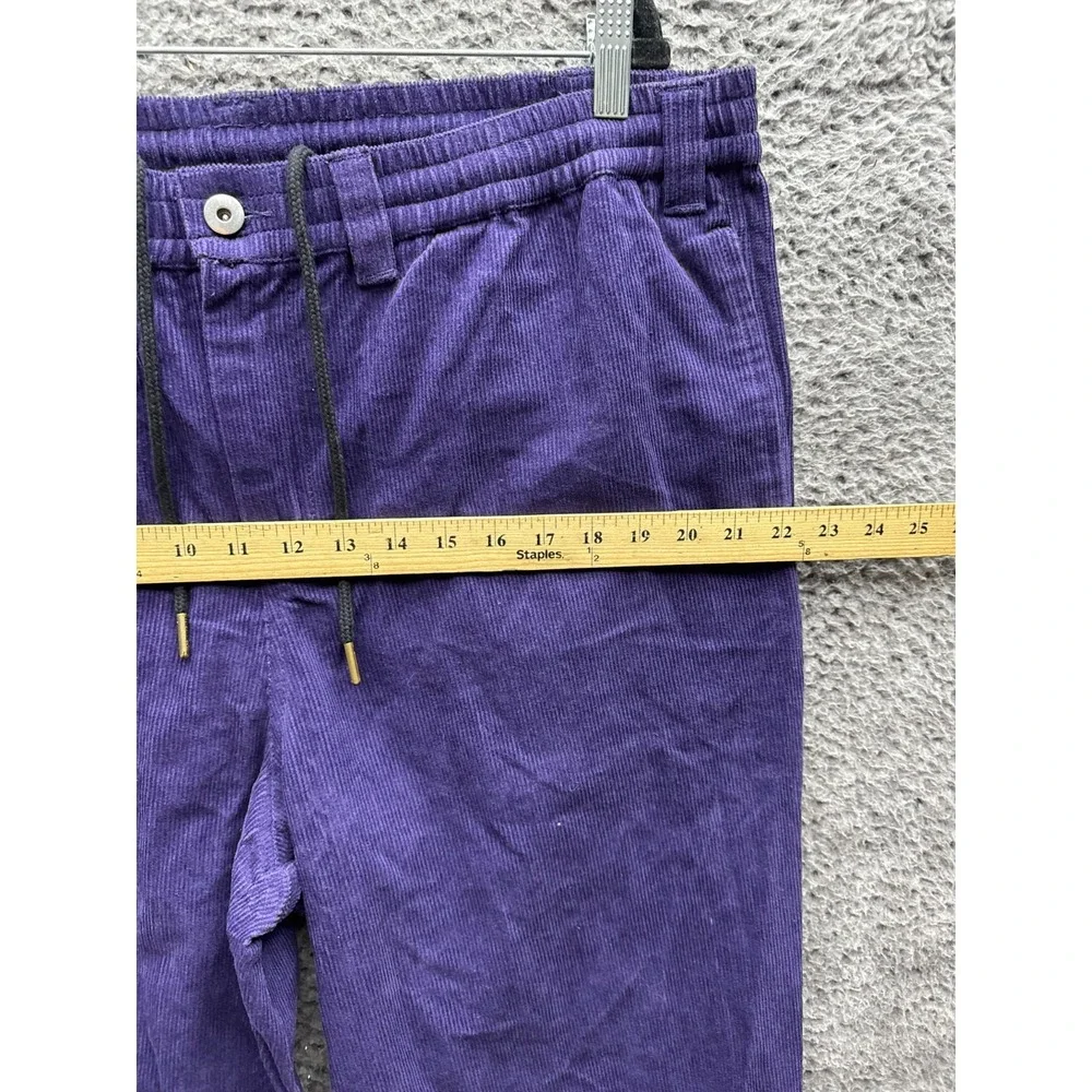 Theories of Atlantis Stamp Lounge Baggy Cord Pants Eggplant Mens Size XL